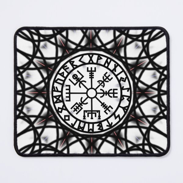 Item preview, Vegvisir Futhark Runes Compass Viking Symbol designed and sold by nitty-gritty.