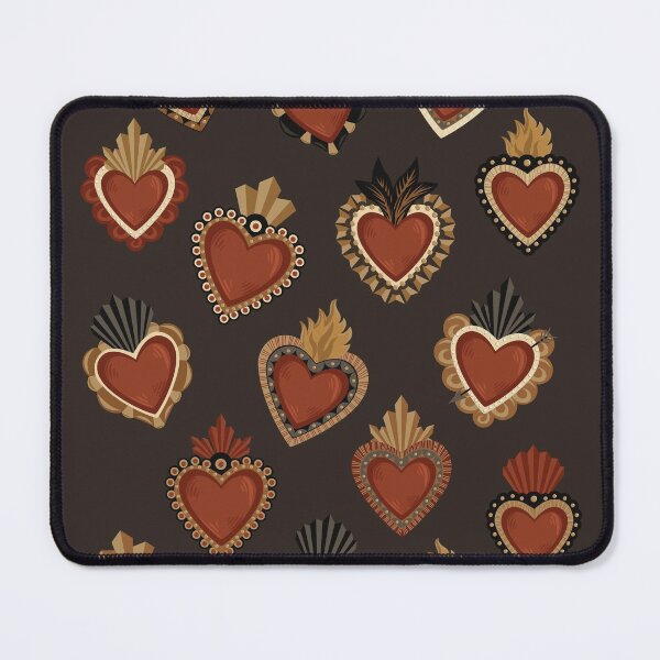 Item preview, Vintage Mexican Sacred Hearts Pattern by Akbaly designed and sold by Akbaly.