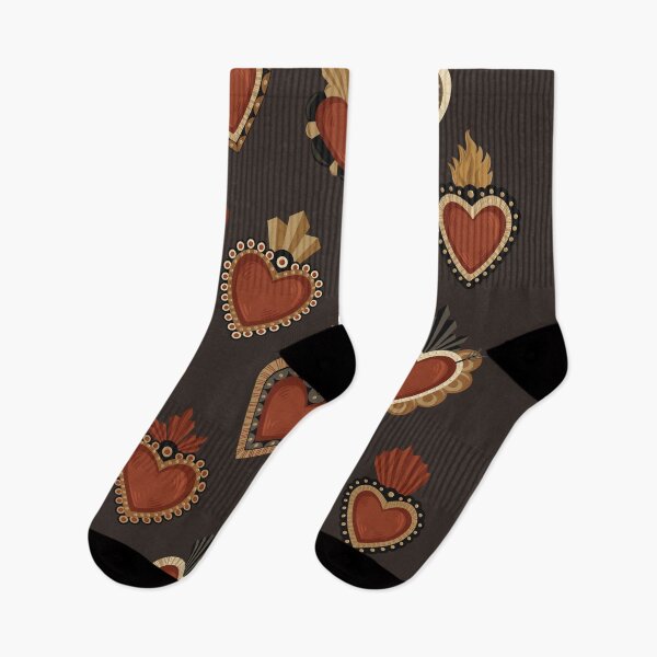 Item preview, Vintage Mexican Sacred Hearts Pattern by Akbaly designed and sold by Akbaly.
