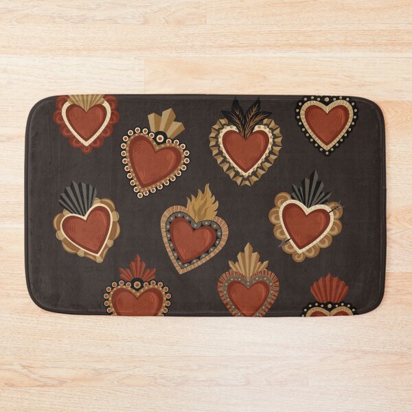 Item preview, Vintage Mexican Sacred Hearts Pattern by Akbaly designed and sold by Akbaly.