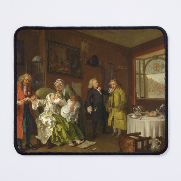 Aperçu de l'œuvre Mariage A-la-Mode : 6. La mort de la dame par William Hogarth (1743) créée et vendue par allhistory.