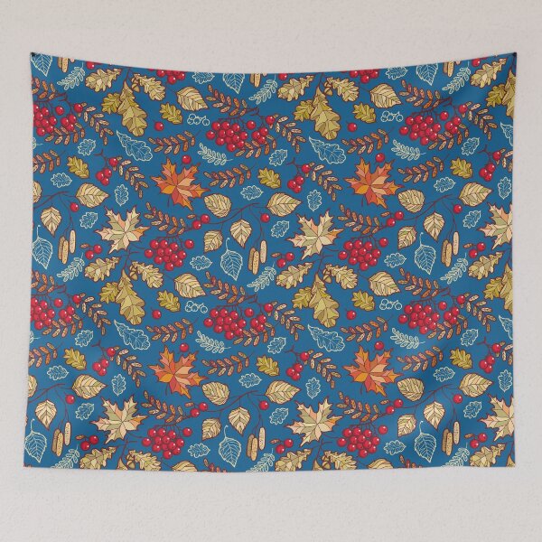 Item preview, Botanical Pattern Berries And Leaves designed and sold by PurpleJelly.