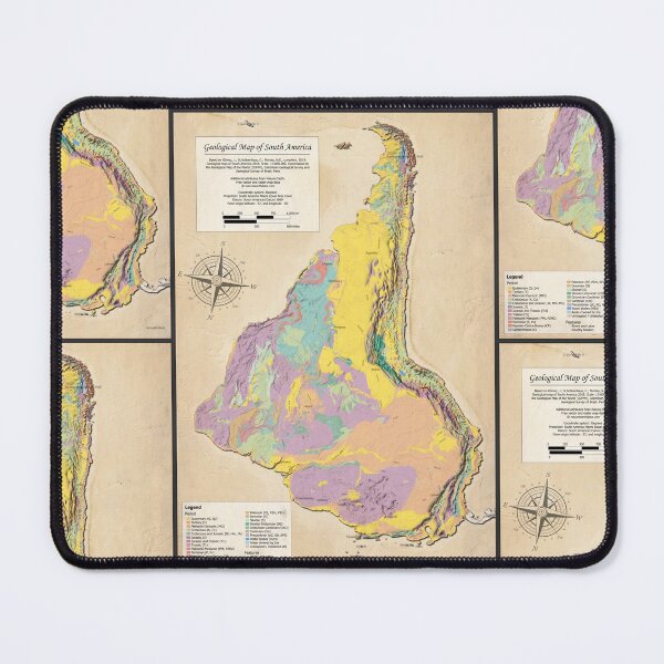 Item preview, Geological Map of South America - down site up designed and sold by Groenendijk.