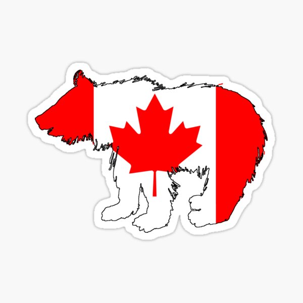 Bear With White Canada Flag Sweater. – Souvenir Du Quebec