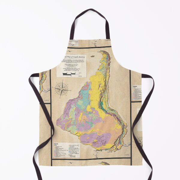 Item preview, Geological Map of South America - down site up designed and sold by Groenendijk.