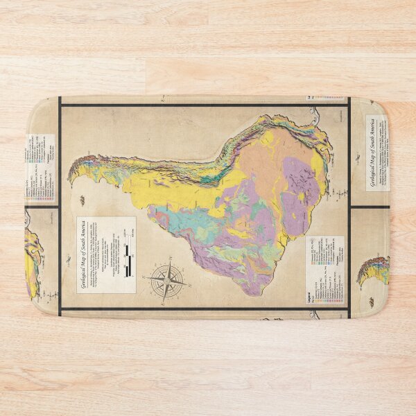 Item preview, Geological Map of South America - down site up designed and sold by Groenendijk.