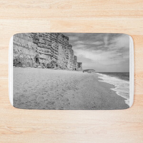 Item preview, West Bay beach, Dorset - black and white designed and sold by cdkphotos.