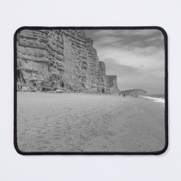 Item preview, West Bay beach, Dorset - monochrome designed and sold by cdkphotos.