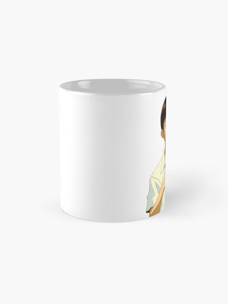 "Evangelion Shinji Drinking Coffee" Mug by TheBigSlammer | Redbubble