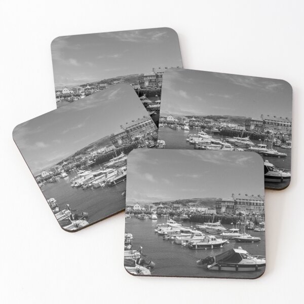 Item preview, West Bay harbour, Dorset - black and white designed and sold by cdkphotos.