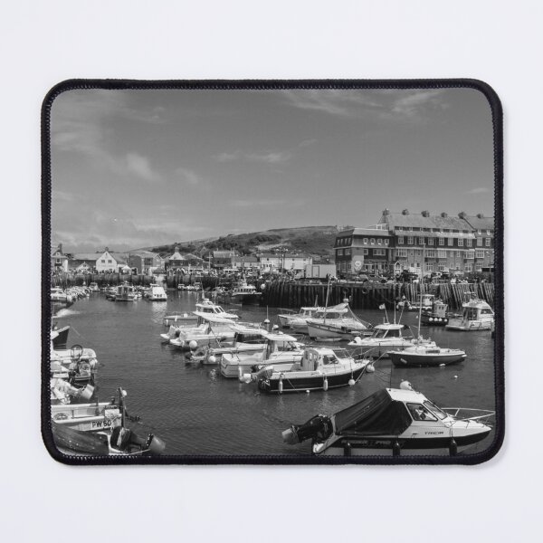 Item preview, West Bay harbour, Dorset - black and white designed and sold by cdkphotos.