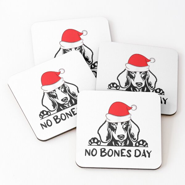 Item preview, No Bones Day Dachshund Dogs Santa Hat Christmas Dog Mom Dog designed and sold by kopleadias.