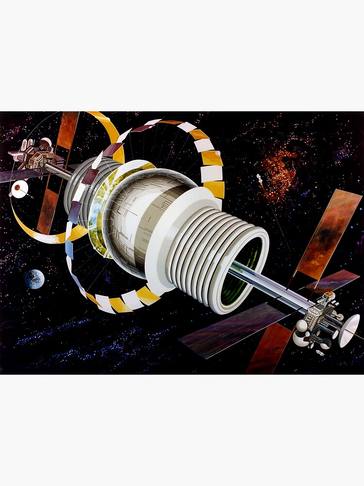 Disover NASA ARC Bernal Sphere Exterior Art Premium Matte Vertical Poster