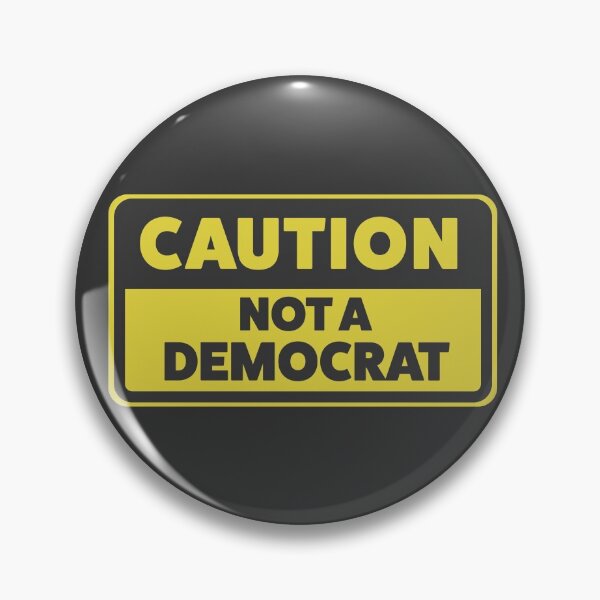 Item preview, Caution Not a Democrat - Anti Woke - Funny Conservative Stickers  designed and sold by WeAreRightStore.