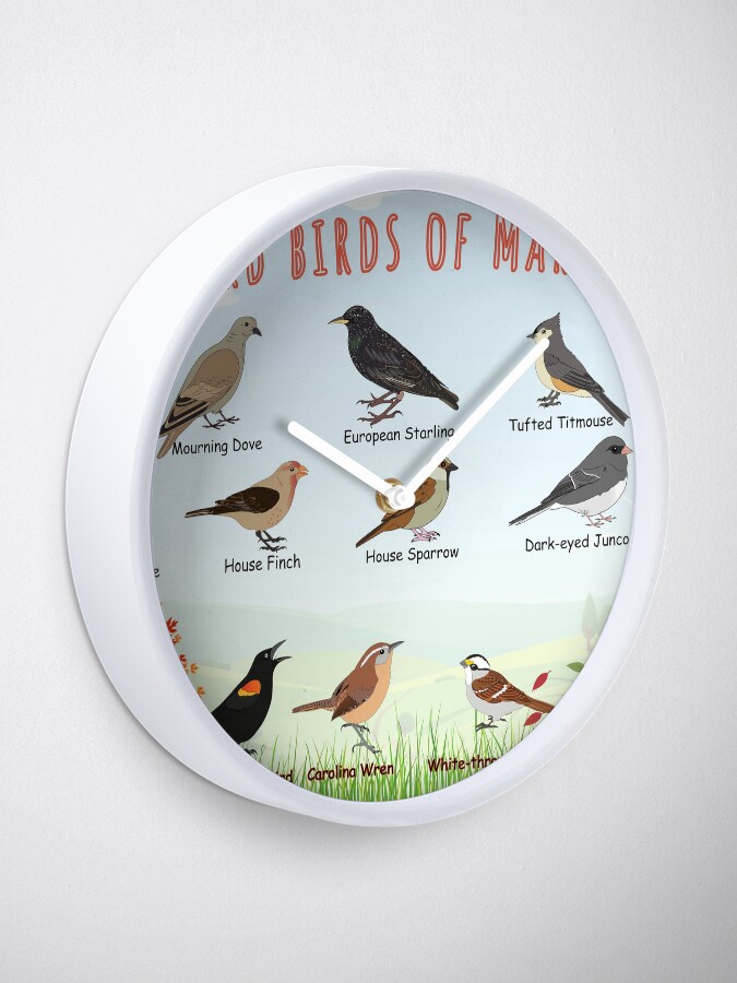 Thumbnail 2 of 4, Clock, Backyard birds of Maryland designed and sold by AndyMcBird.