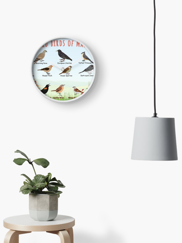 Thumbnail 1 of 4, Clock, Backyard birds of Maryland designed and sold by AndyMcBird.