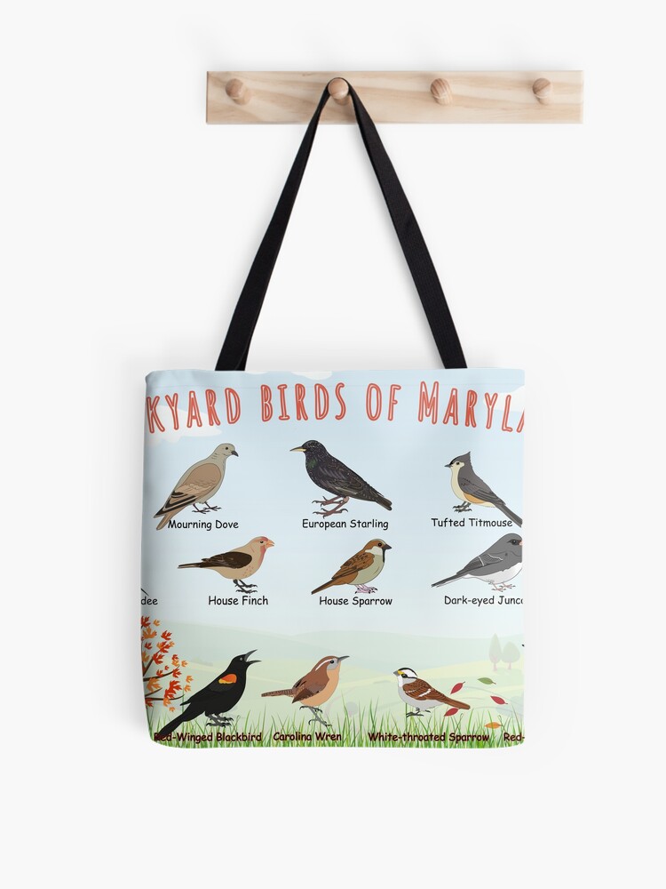 Thumbnail 1 of 2, Tote Bag, Backyard birds of Maryland designed and sold by AndyMcBird.