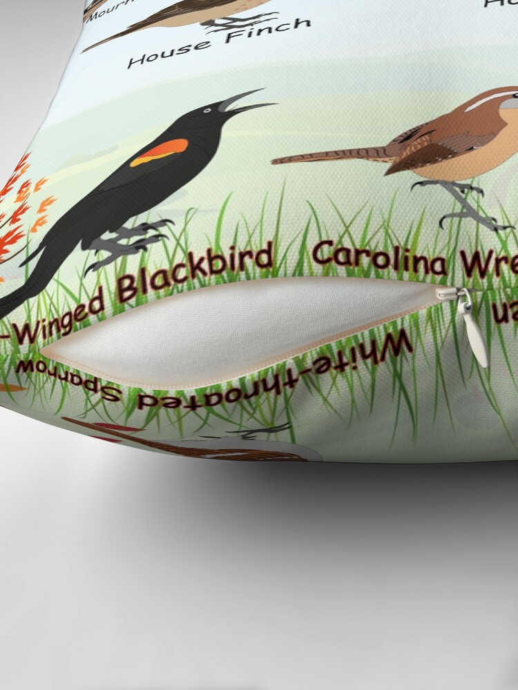 Thumbnail 2 of 4, Pillow, Backyard birds of Maryland designed and sold by AndyMcBird.