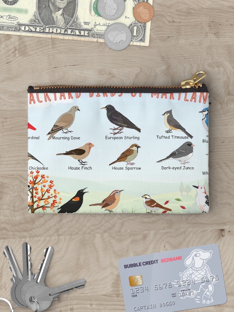 Thumbnail 3 of 4, Zipper Pouch, Backyard birds of Maryland designed and sold by AndyMcBird.