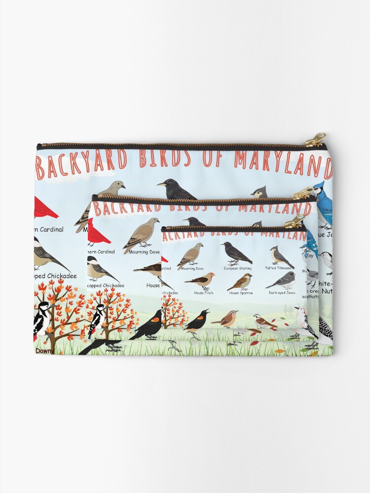 Thumbnail 2 of 4, Zipper Pouch, Backyard birds of Maryland designed and sold by AndyMcBird.