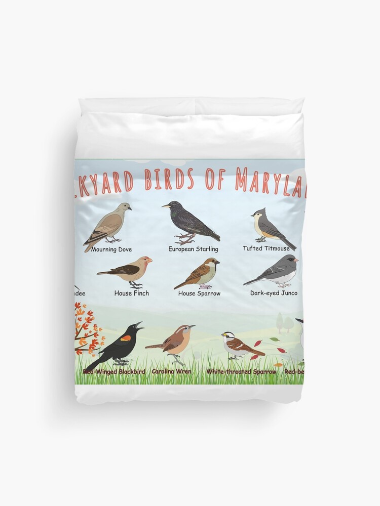 Thumbnail 1 of 2, Duvet Cover, Backyard birds of Maryland designed and sold by AndyMcBird.