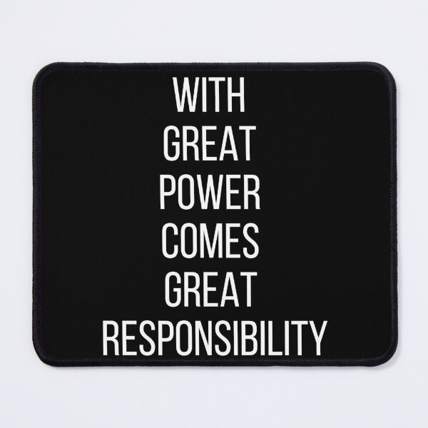 Item preview, With Great Power Comes Great Responsibility. Text only design designed and sold by JellyBeenzz.