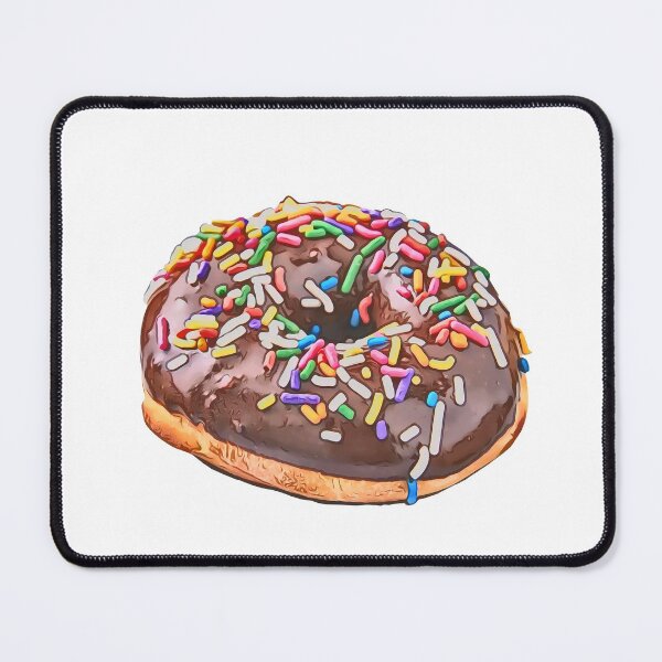 Item preview, Chocolate with Rainbow Sprinkles Doughnut Design designed and sold by Dough-Nutty.