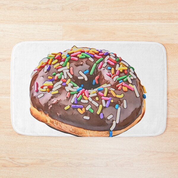 Item preview, Chocolate with Rainbow Sprinkles Doughnut Design designed and sold by Dough-Nutty.