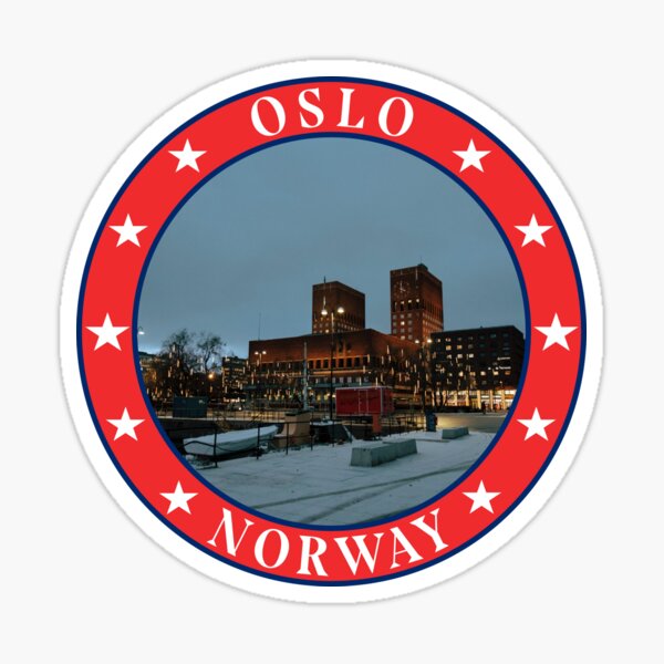 Norwegen Oslo Hauptstadt Souvenir Deluxe Holz Magnet Norway 