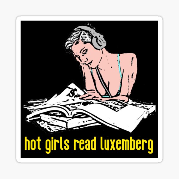 Heiße Mädchen lesen Rosa Luxemburg Sticker