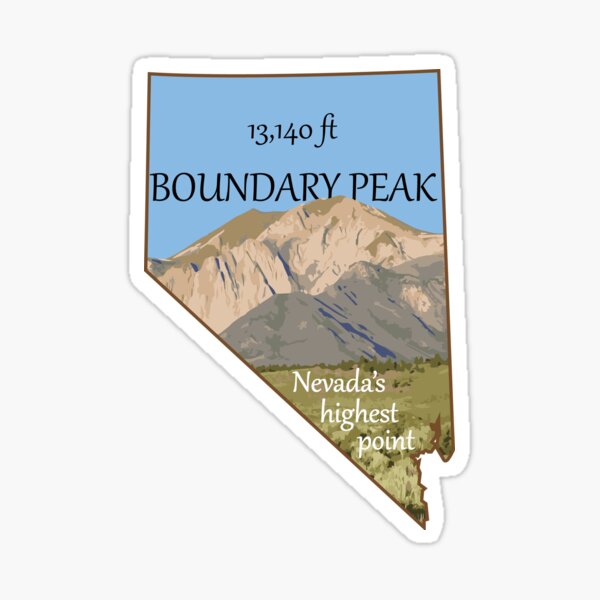 Item preview, Nevada Boundary Peak illustration designed and sold by scrossdesigns.