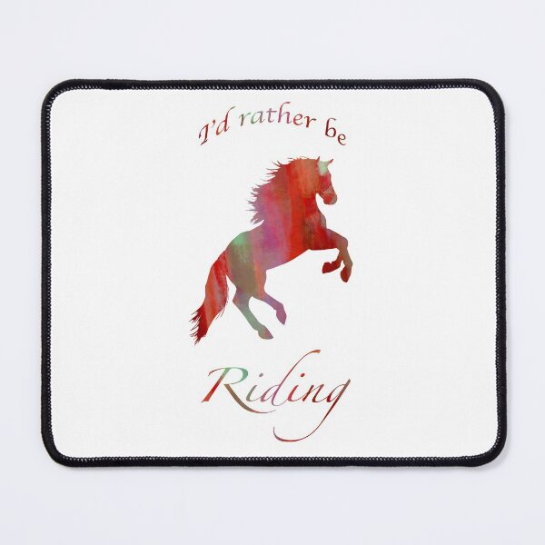 Item preview, Rearing I'd Rather Be Riding in Red designed and sold by Horse-Aholic.
