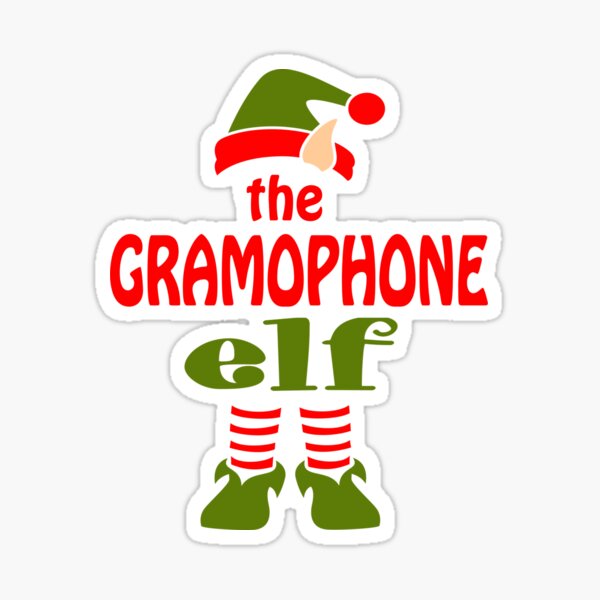 Vista previa del artículo con la obra «Amante del gramófono, Gramófono Girl ', Fonógrafo, Amante del disco de gramófono, Regalo de gramófono vintage para, Navidad, Elfo, Navidad», diseñado y vendido por LusterCraft.