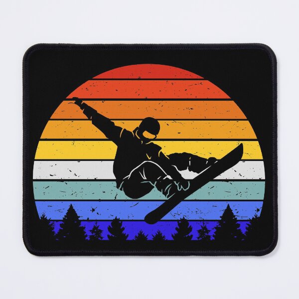 Item preview, Vintage Retro Snowboarder Sunset Snowboard I designed and sold by Lemon Pepper.