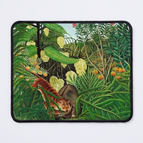 Item preview, Fight between a Tiger and a Buffalo - Henri Rousseau designed and sold by brushandframes.