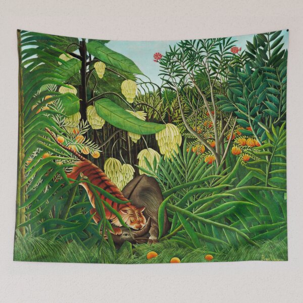 Item preview, Fight between a Tiger and a Buffalo - Henri Rousseau designed and sold by brushandframes.
