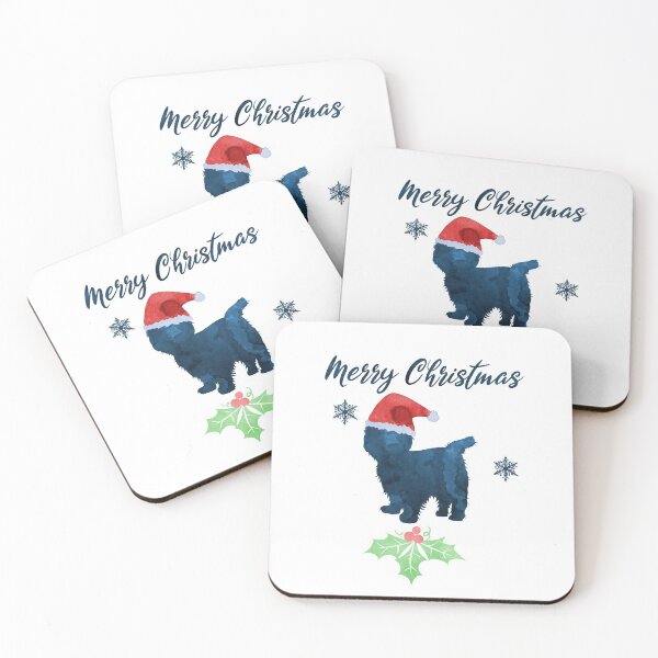 Item preview, Merry Christmas Shih Tzu Art designed and sold by TheJollyMarten.