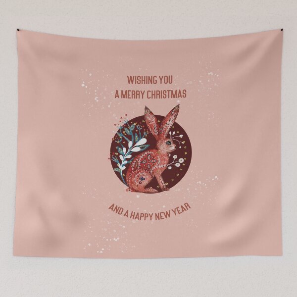 Item preview, Wishing you a Merry Christmas and Happy New Year - scandinavian style - watercolor Christmas Greetings designed and sold by IrinchiDE.