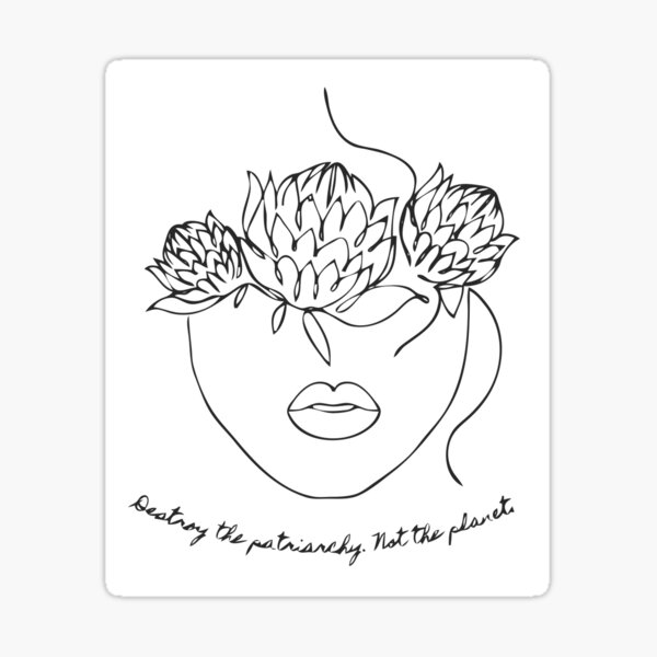 Floral Feminist Design Sticker