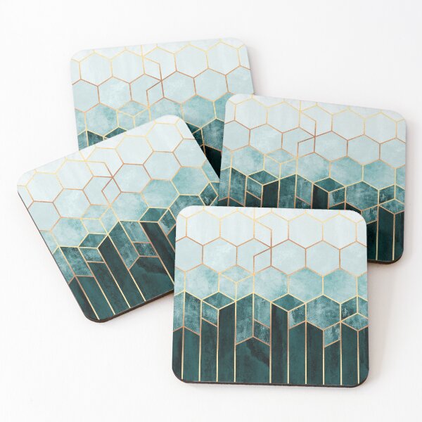 Item preview, Teal Hexagons designed and sold by Elisabeth Fredriksson.