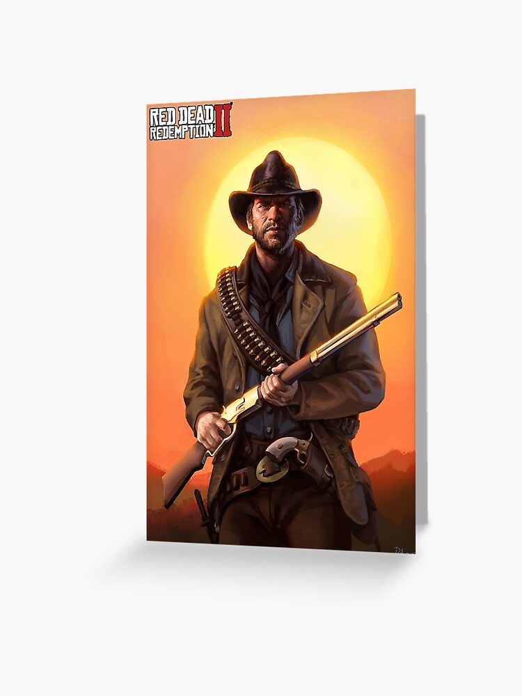 Arthur Morgan Video Game Artwork Greeting Card for Sale by Vintage-Travler