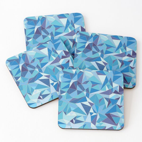 Item preview, Blue Geometric Crystal Pattern designed and sold by Meme Economy.