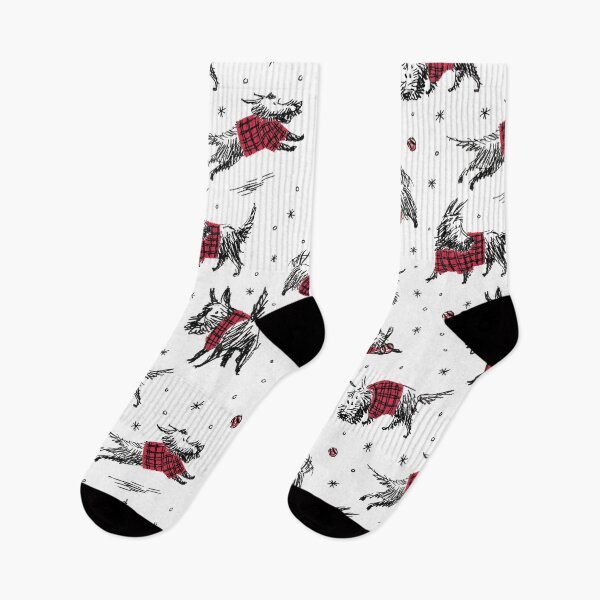 Item preview, Holiday Scottish Terrier Dog in Red Sweater Pattern designed and sold by Brigidmalloy.