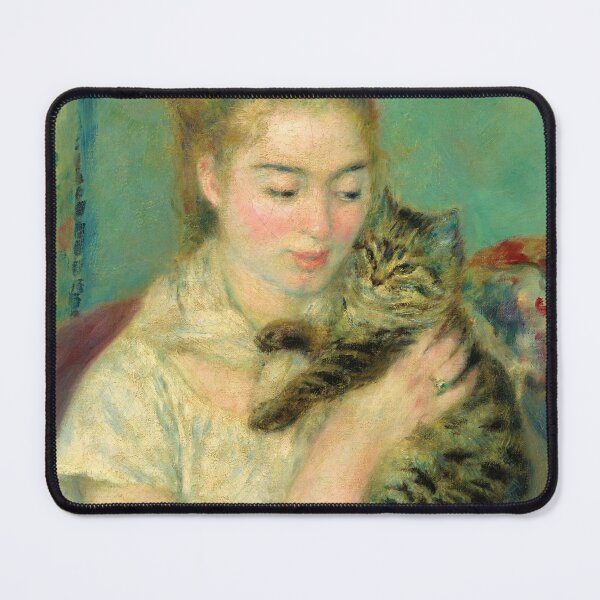 Item preview, Pierre-Auguste Renoir "Woman with a cat" designed and sold by Alexandra Dahl.