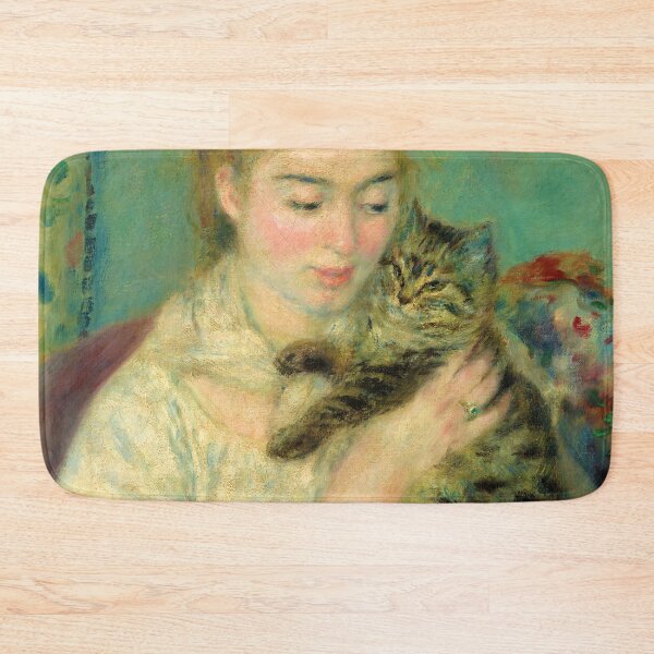 Item preview, Pierre-Auguste Renoir "Woman with a cat" designed and sold by Alexandra Dahl.