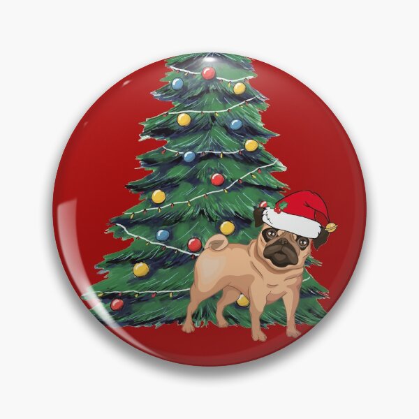 Item preview, Cute Pug Christmas Tree designed and sold by Epic Love Designs.