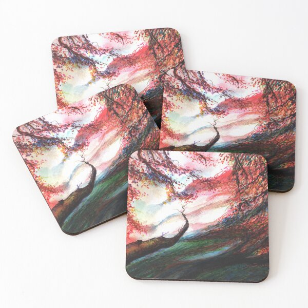Item preview, Trees branching out. Red leaves fall. designed and sold by Sanscapes.