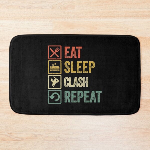 Item preview, Funny eat sleep clash repeat retro vintage designed and sold by HN-ART.