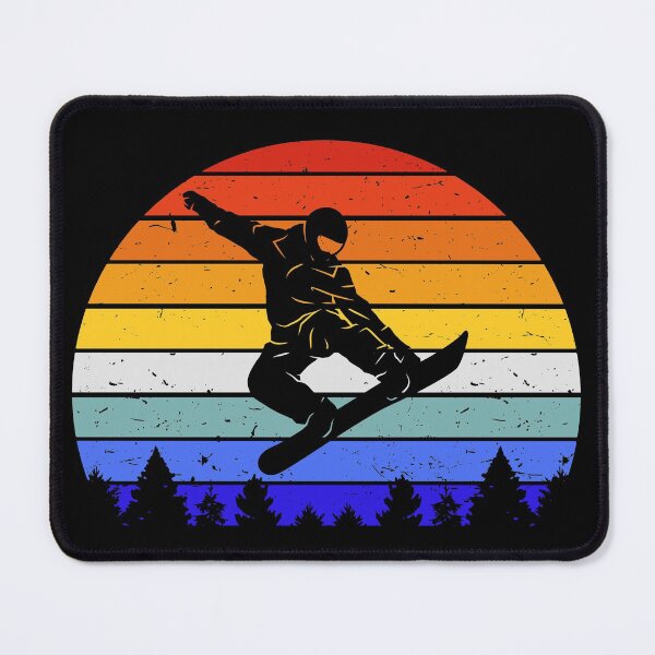Item preview, Vintage Retro Snowboarder Sunset Snowboard II designed and sold by Lemon Pepper.