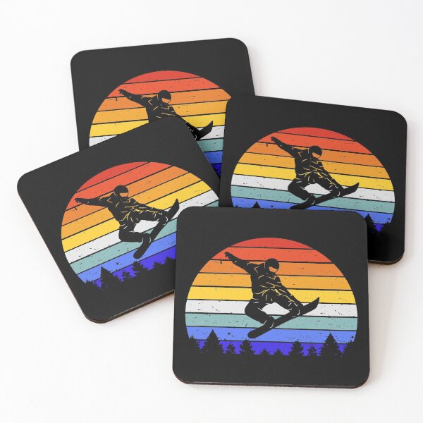 Item preview, Vintage Retro Snowboarder Sunset Snowboard II designed and sold by Lemon Pepper.